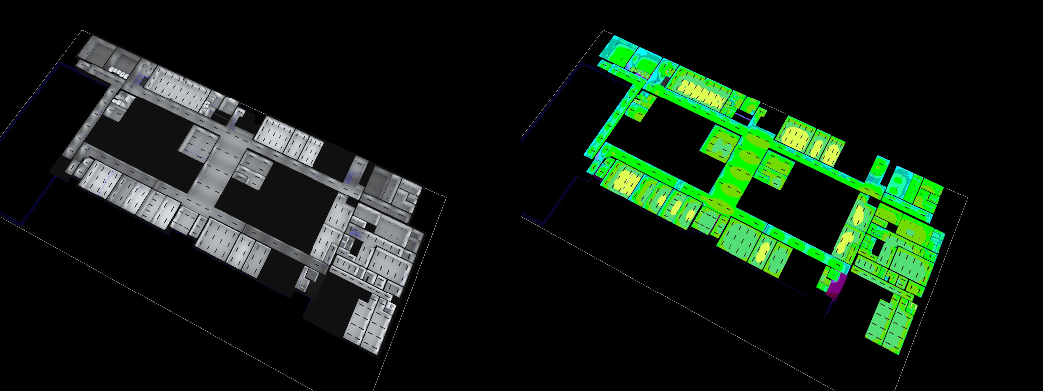 Obliczenia oświetlenia biurowca